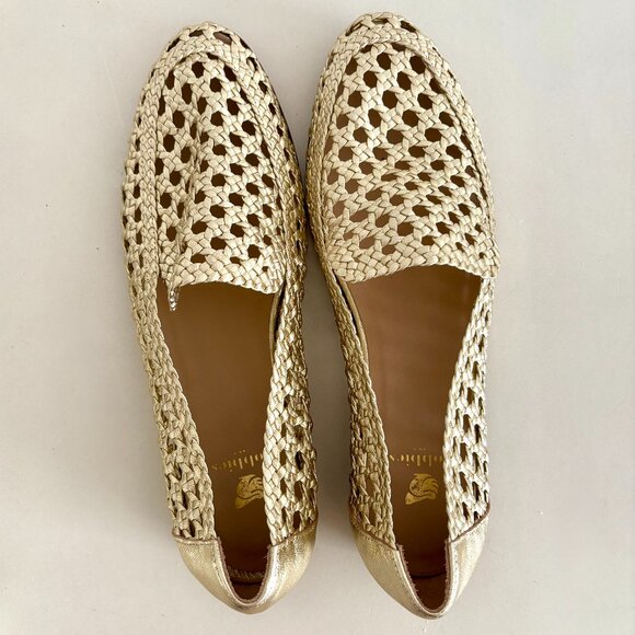 Bobbies Bahia Espadrilles ✨🩴 Or Platine 🌟 Size 40 EUC - Picture 1 of 4
